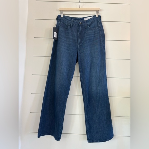 Rag & Bone Lori Mid-Rise Wide Leg Dark Wash Jeans NWT - Picture 3 of 6